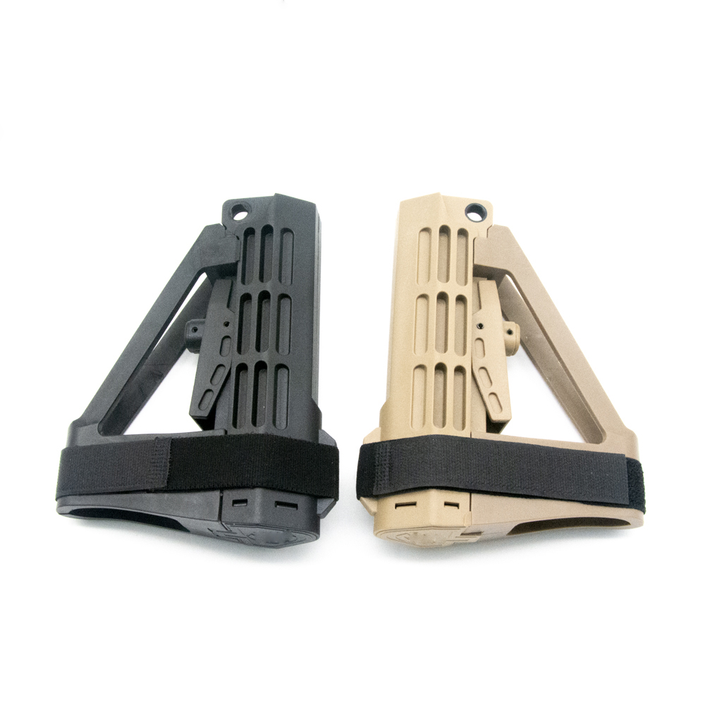 SBA4 Nylon Stock Buttstock Pistol M4 AR15 HK416 airsoft BK